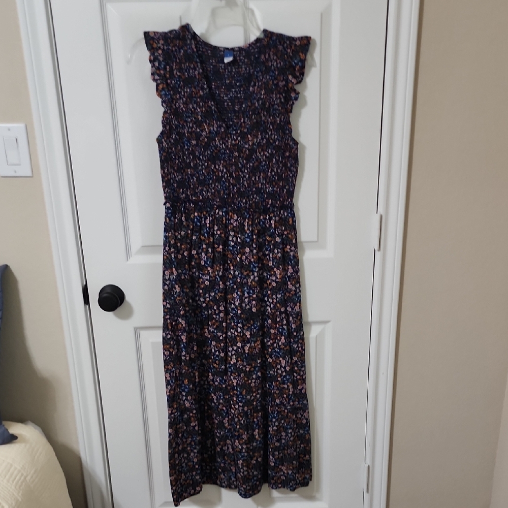 Old Navy Floral Maxi Dress - Navy and Pink